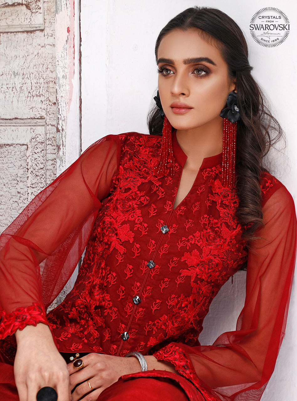 Zainab Chottani | Luxury Pret | FLAME JASPER by Zainab Chottani - Designer Dress - Type: Ladies Clothes - Available at Sana Yasir - 100% Original