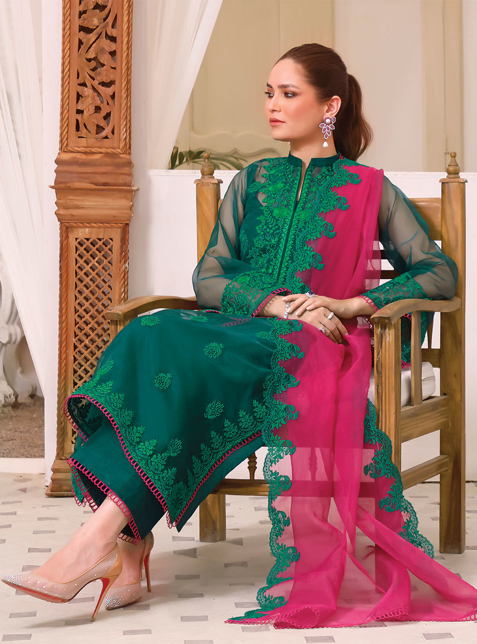 Zainab Chottani | Luxury Pret | JADE OLIVE by Zainab Chottani - Designer Dress - Type: Ladies Clothes - Available at Sana Yasir - 100% Original