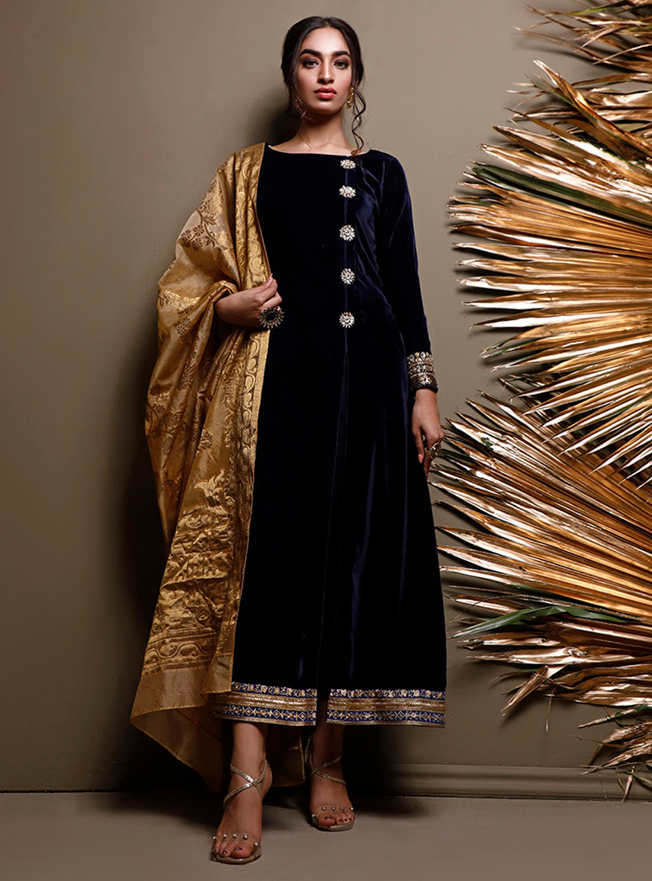 Zainab Chottani | Luxury Pret | MIDNIGHT GEODE by Zainab Chottani - Designer Dress - Type: Ladies Clothes - Available at Sana Yasir - 100% Original