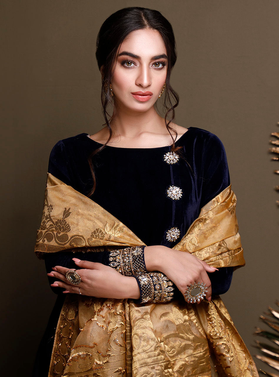Zainab Chottani | Luxury Pret | MIDNIGHT GEODE by Zainab Chottani - Designer Dress - Type: Ladies Clothes - Available at Sana Yasir - 100% Original