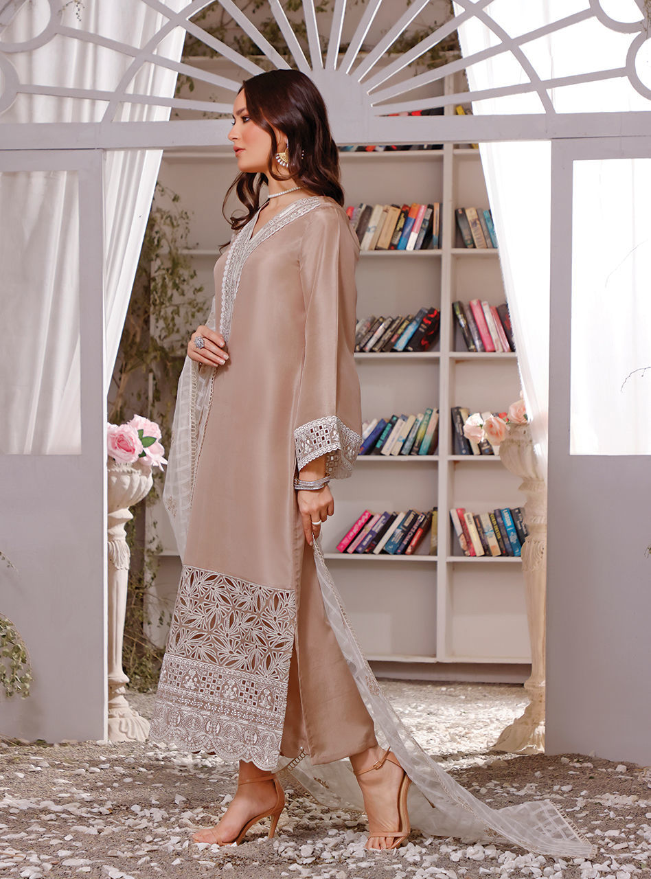 Zainab Chottani | Luxury Pret | NOSTALGIC BEIGE by Zainab Chottani - Designer Dress - Type: Ladies Clothes - Available at Sana Yasir - 100% Original