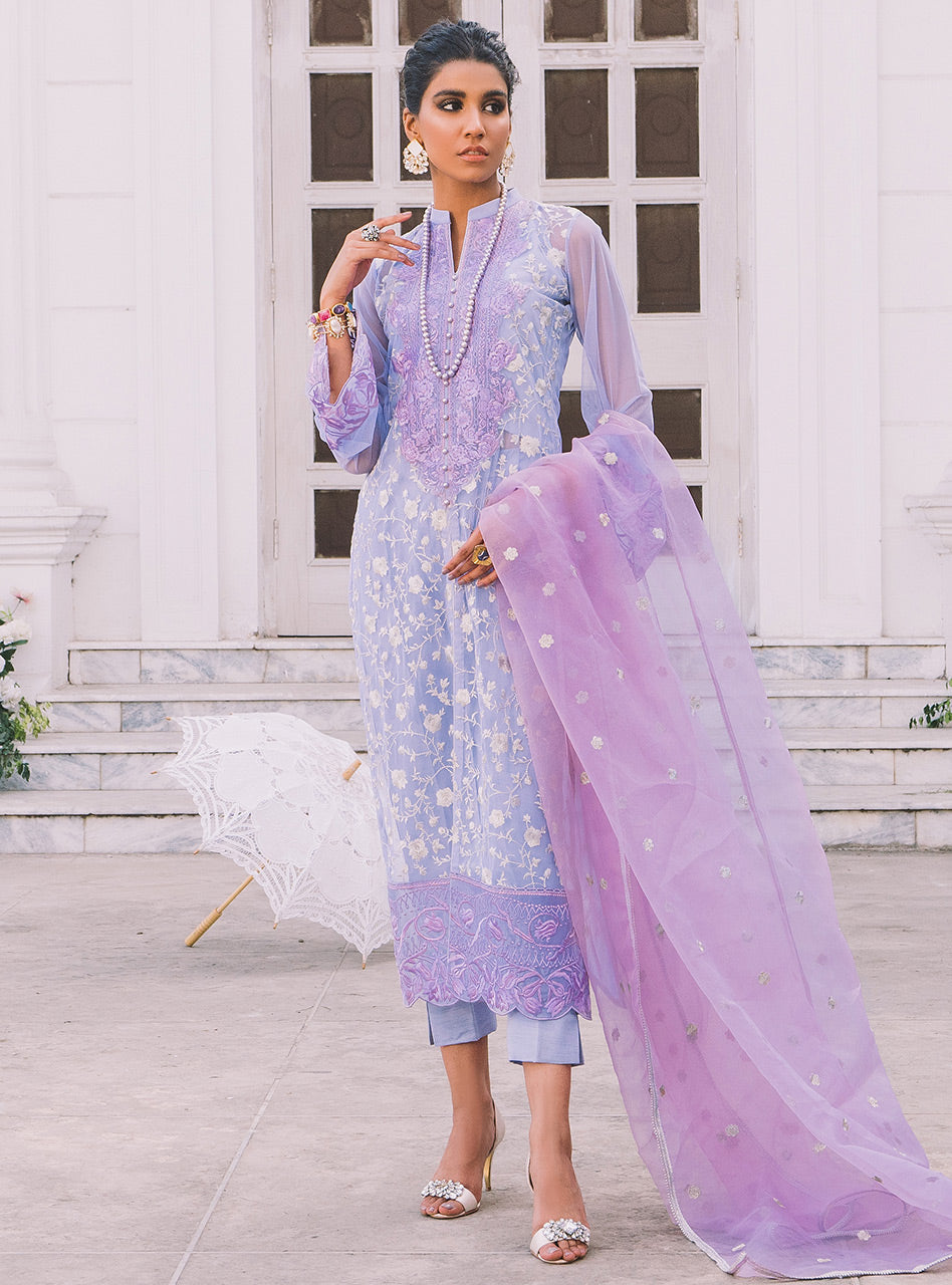 Zainab Chottani | Luxury Pret | PERIWINKLE PEARL by Zainab Chottani - Designer Dress - Type: Ladies Clothes - Available at Sana Yasir - 100% Original