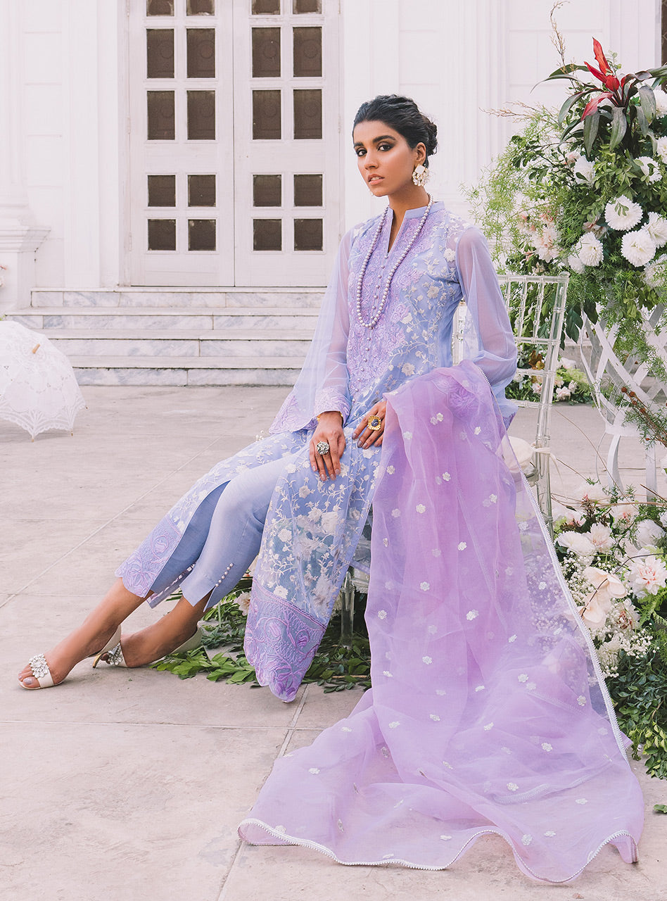 Zainab Chottani | Luxury Pret | PERIWINKLE PEARL by Zainab Chottani - Designer Dress - Type: Ladies Clothes - Available at Sana Yasir - 100% Original