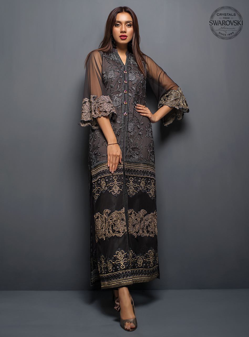 Zainab Chottani | Luxury Pret | THE CHARCOAL TEAL by Zainab Chottani - Designer Dress - Type: Ladies Clothes - Available at Sana Yasir - 100% Original