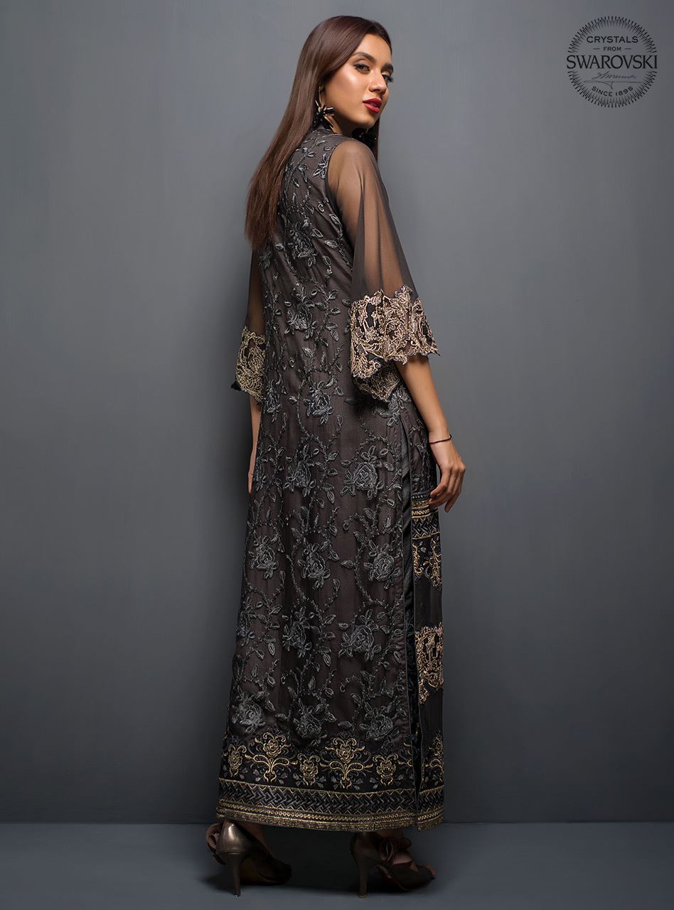 Zainab Chottani | Luxury Pret | THE CHARCOAL TEAL by Zainab Chottani - Designer Dress - Type: Ladies Clothes - Available at Sana Yasir - 100% Original