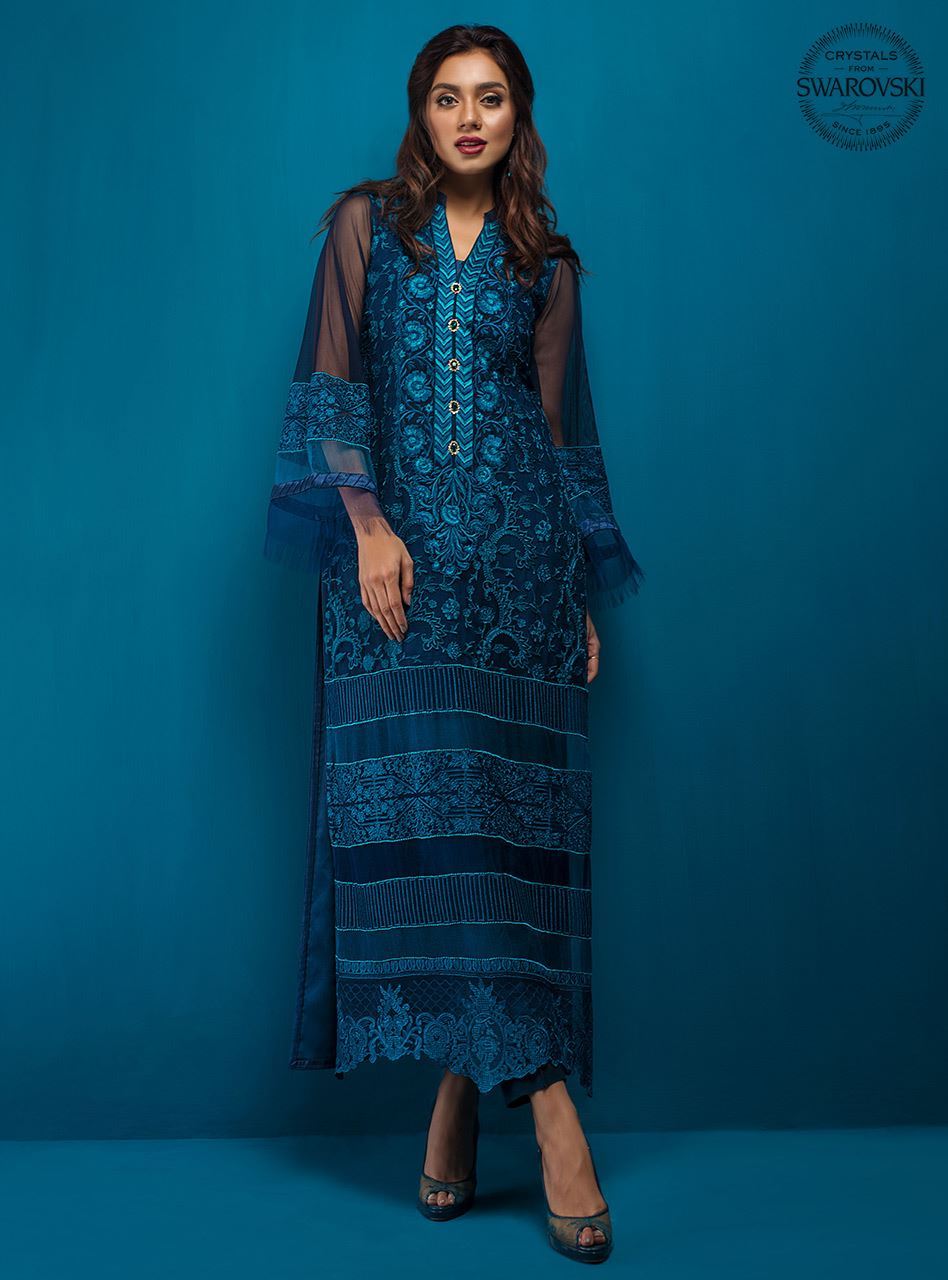 Zainab Chottani | Luxury Pret | TIMELESS TEAL by Zainab Chottani - Designer Dress - Type: Ladies Clothes - Available at Sana Yasir - 100% Original
