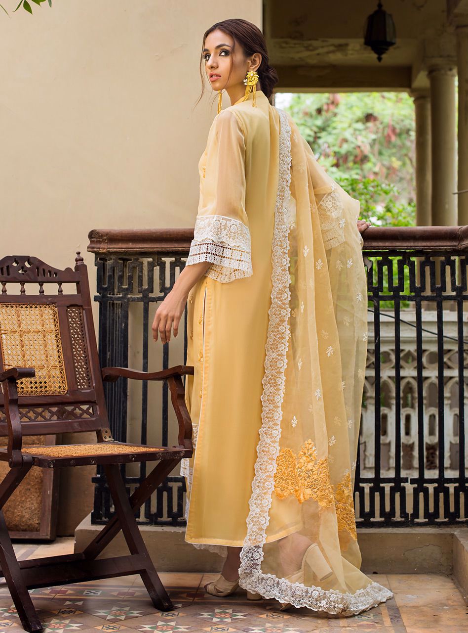 Zainab Chottani | Luxury Pret | YELLOW PETALS by Zainab Chottani - Designer Dress - Type: Ladies Clothes - Available at Sana Yasir - 100% Original