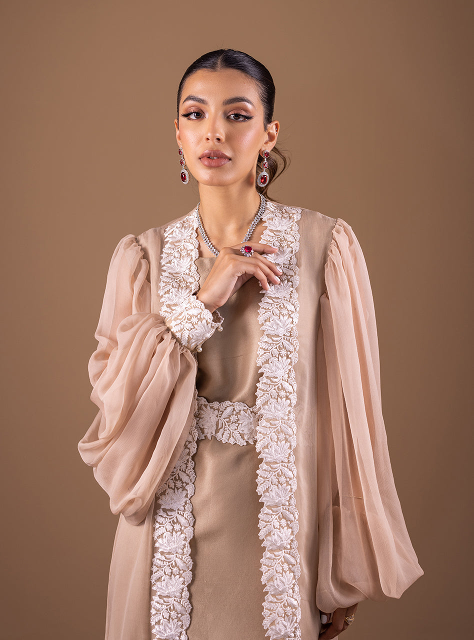 Zainab Chottani | Semi Formals | CHAMPAGNE FLOW by Zainab Chottani - Designer Dress - Type: Ladies Clothes - Available at Sana Yasir - 100% Original