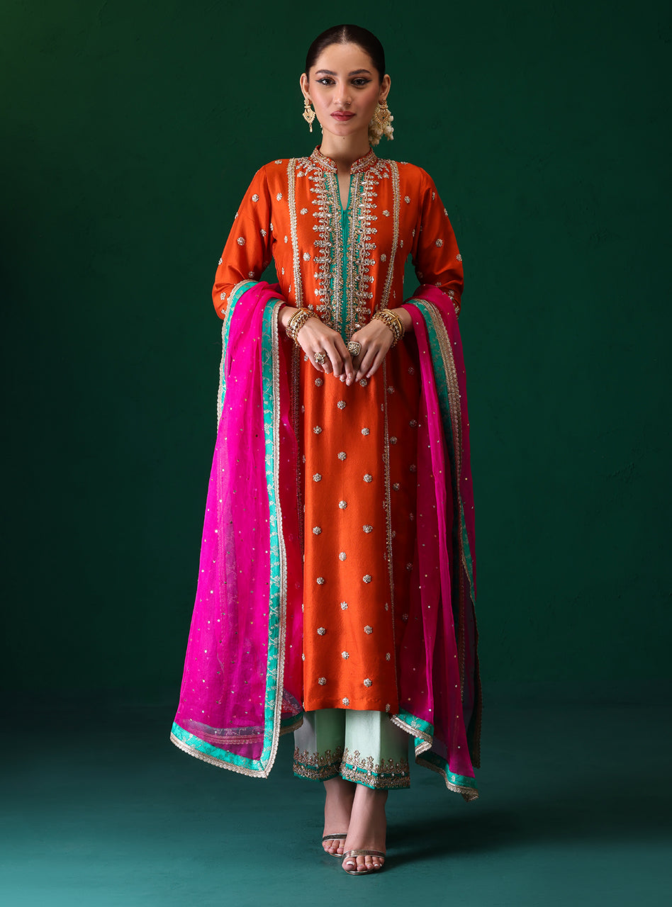 Zainab Chottani | Semi Formals | GULNOOR by Zainab Chottani - Designer Dress - Type: Ladies Clothes - Available at Sana Yasir - 100% Original
