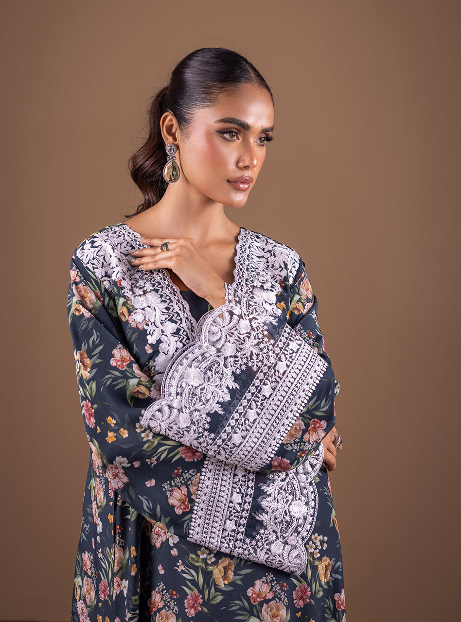 Zainab Chottani | Semi Formals | MIDNIGHT FLORAL by Zainab Chottani - Designer Dress - Type: Ladies Clothes - Available at Sana Yasir - 100% Original