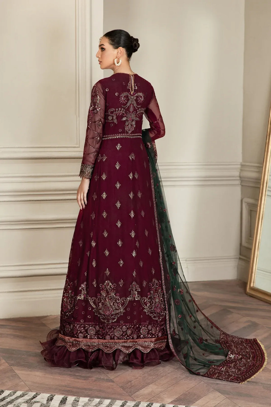 Zarif | Mehroz Formals | Berry Wood by Zarif - Designer Dress - Type: Formal - Available at Sana Yasir - 100% Original