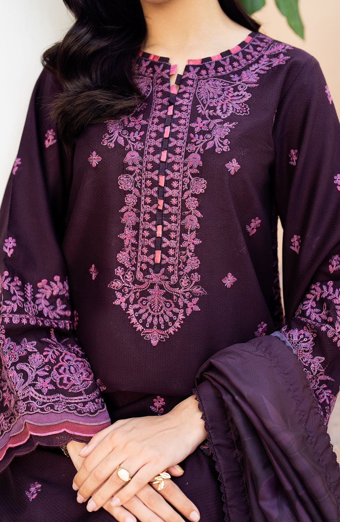 Zarif | Nura Textured Lawn 25 | FAHA by Zarif - Designer Dress - Type: Ladies Clothes - Available at Sana Yasir - 100% Original