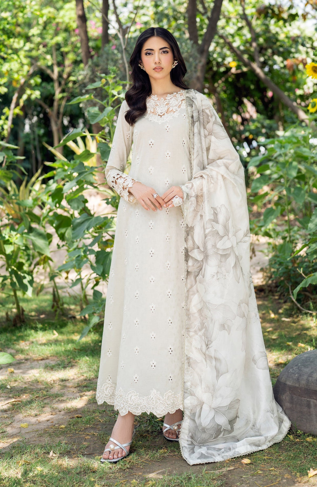 Zarif | Nura Textured Lawn 25 | ISARA by Zarif - Designer Dress - Type: Ladies Clothes - Available at Sana Yasir - 100% Original