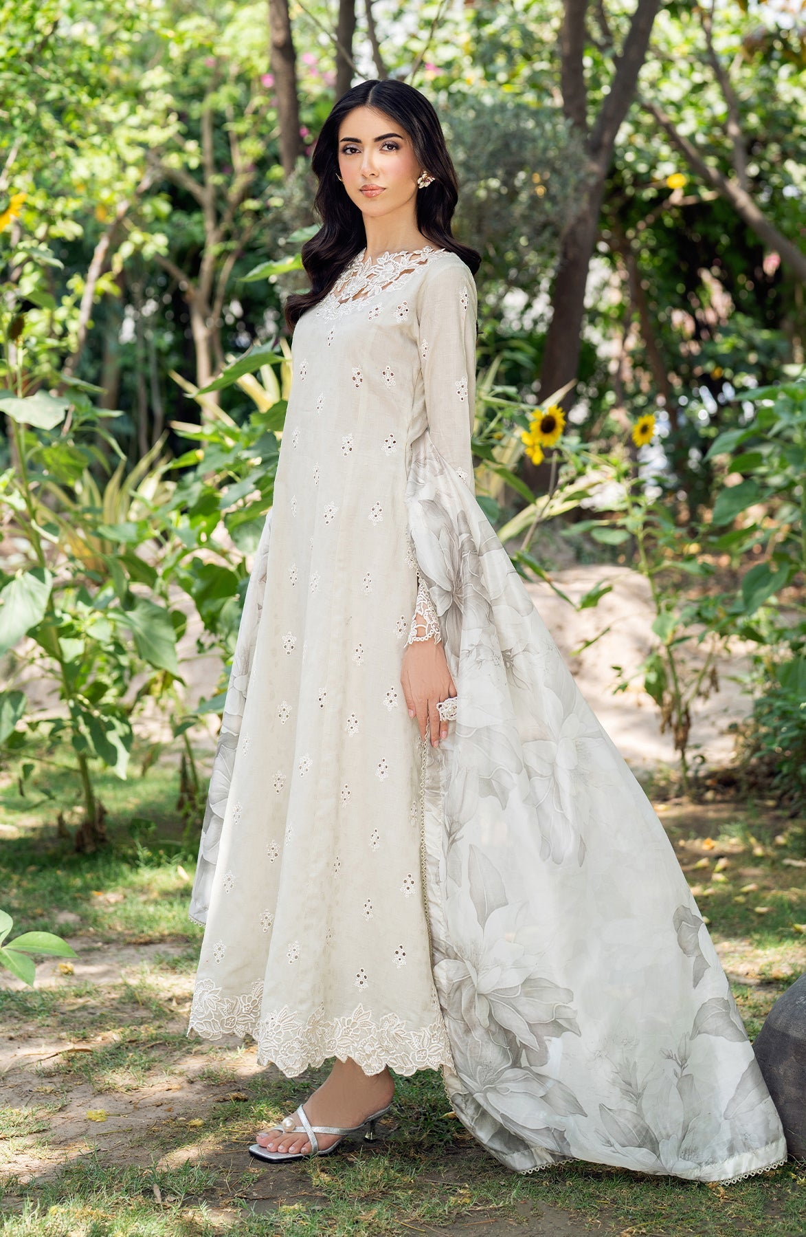 Zarif | Nura Textured Lawn 25 | ISARA by Zarif - Designer Dress - Type: Ladies Clothes - Available at Sana Yasir - 100% Original