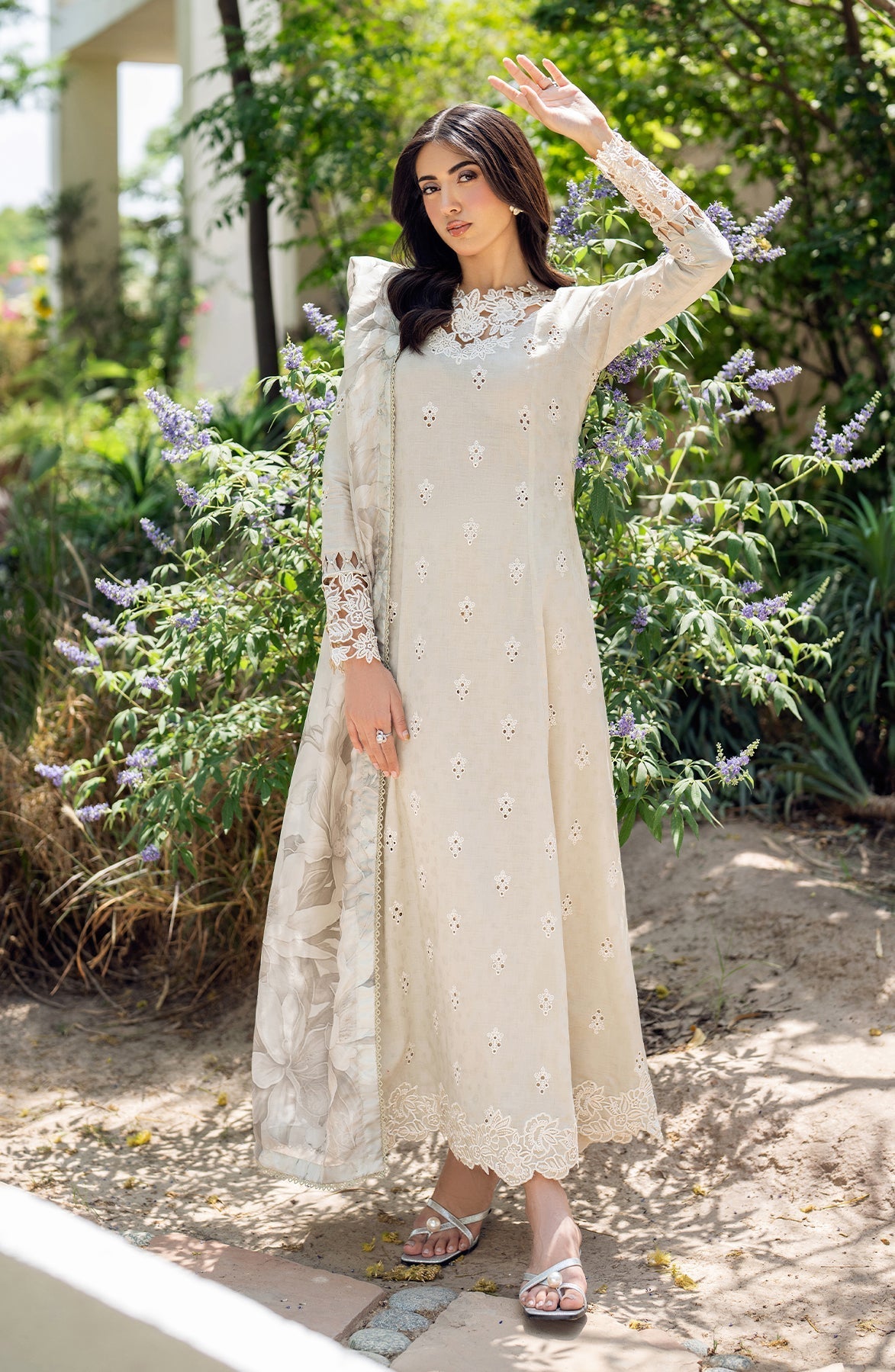 Zarif | Nura Textured Lawn 25 | ISARA by Zarif - Designer Dress - Type: Ladies Clothes - Available at Sana Yasir - 100% Original