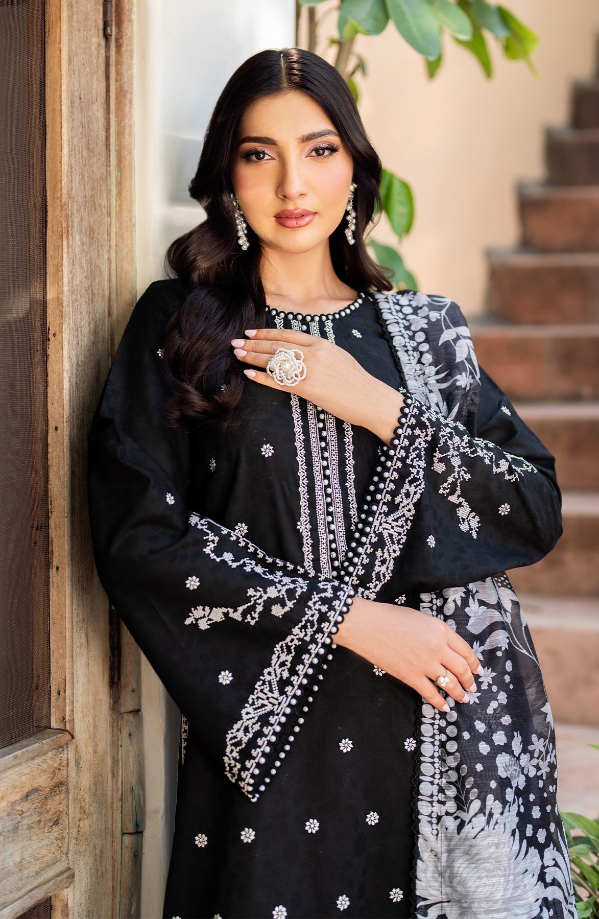 Zarif | Nura Textured Lawn 25 |  MILHA by Zarif - Designer Dress - Type: Ladies Clothes - Available at Sana Yasir - 100% Original