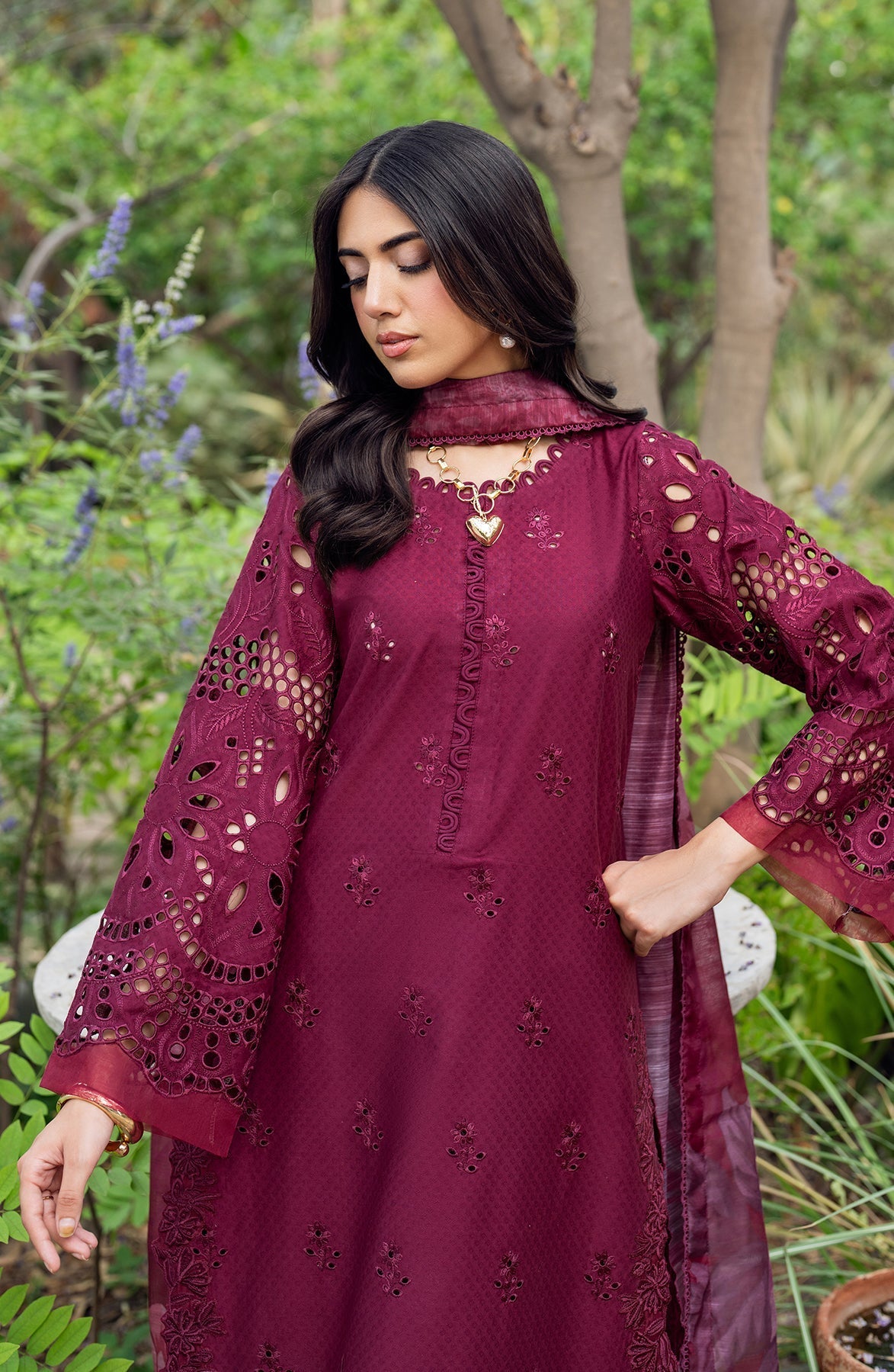 Zarif | Nura Textured Lawn 25 | MORICH by Zarif - Designer Dress - Type: Ladies Clothes - Available at Sana Yasir - 100% Original