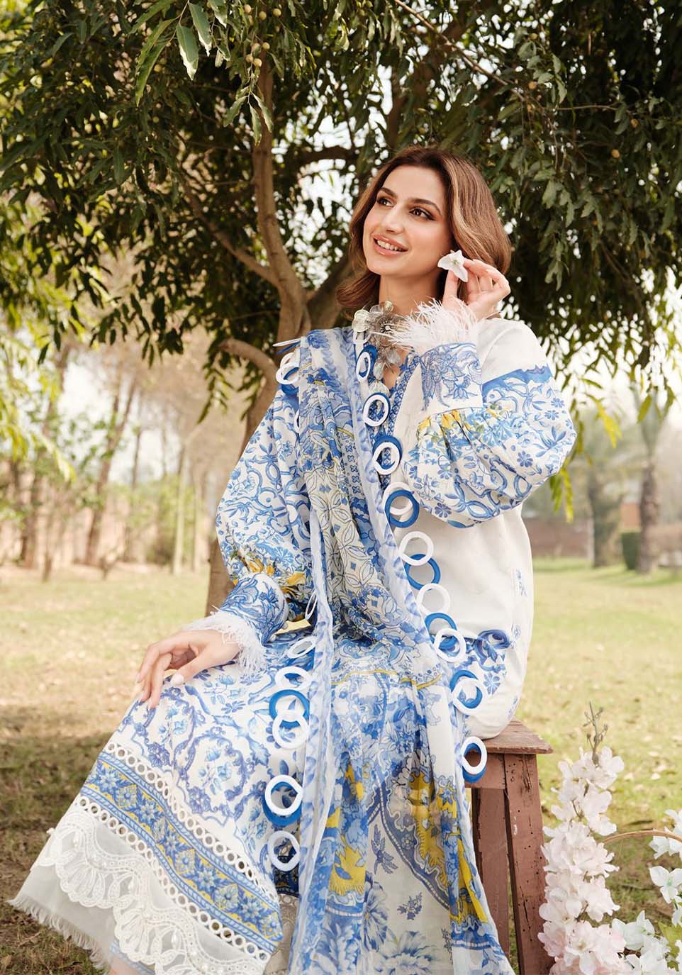 Zarqash | Luxe Lawn 24 | ZQ 7 by Zarqash - Designer Dress - Type: Luxury - Available at Sana Yasir - 100% Original