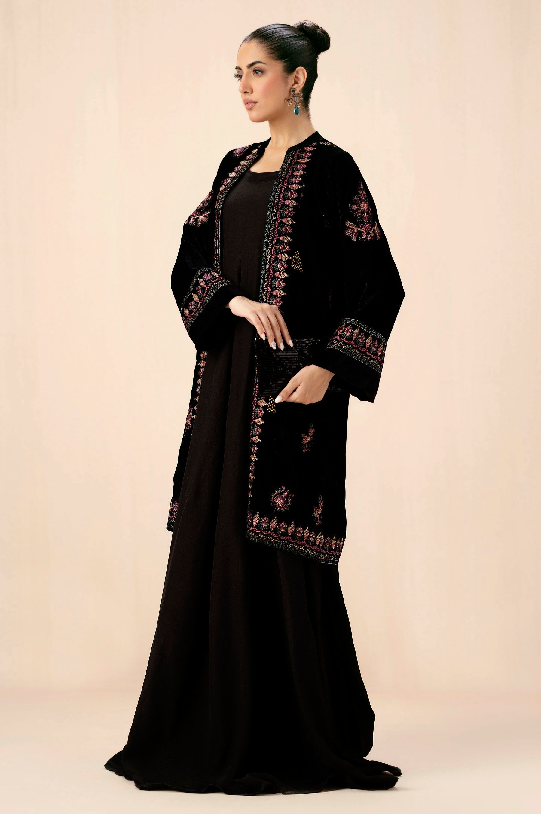 Zeen | Winter Collection | Velvet Jacket 03 by Zeen - Designer Dress - Type: Ladies Clothes - Available at Sana Yasir - 100% Original