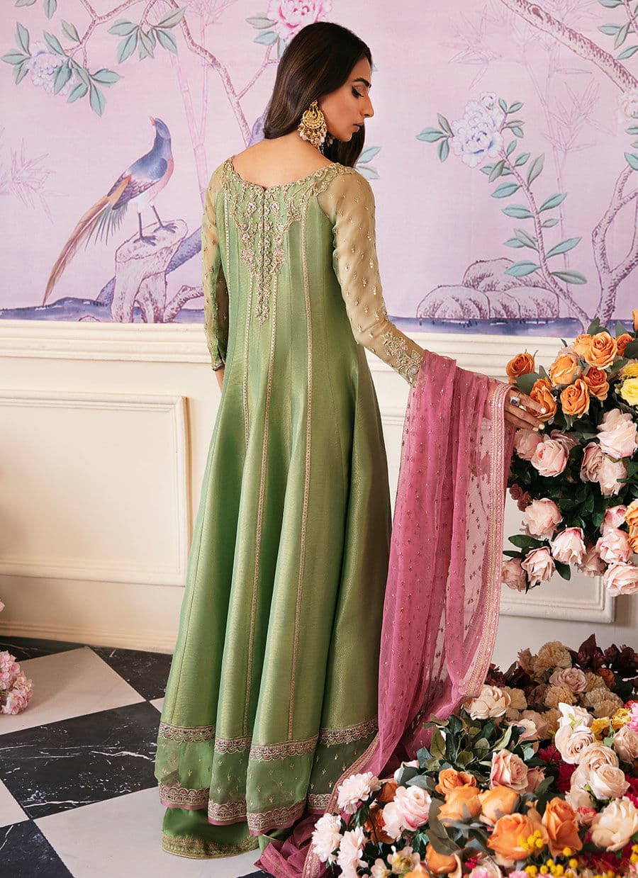 Farah Talib Aziz | Mayna Festive Luxe | ANISA APPLE GREEN by Farah Talib Aziz - Designer Dress - Type: Bridal - Available at Sana Yasir - 100% Original