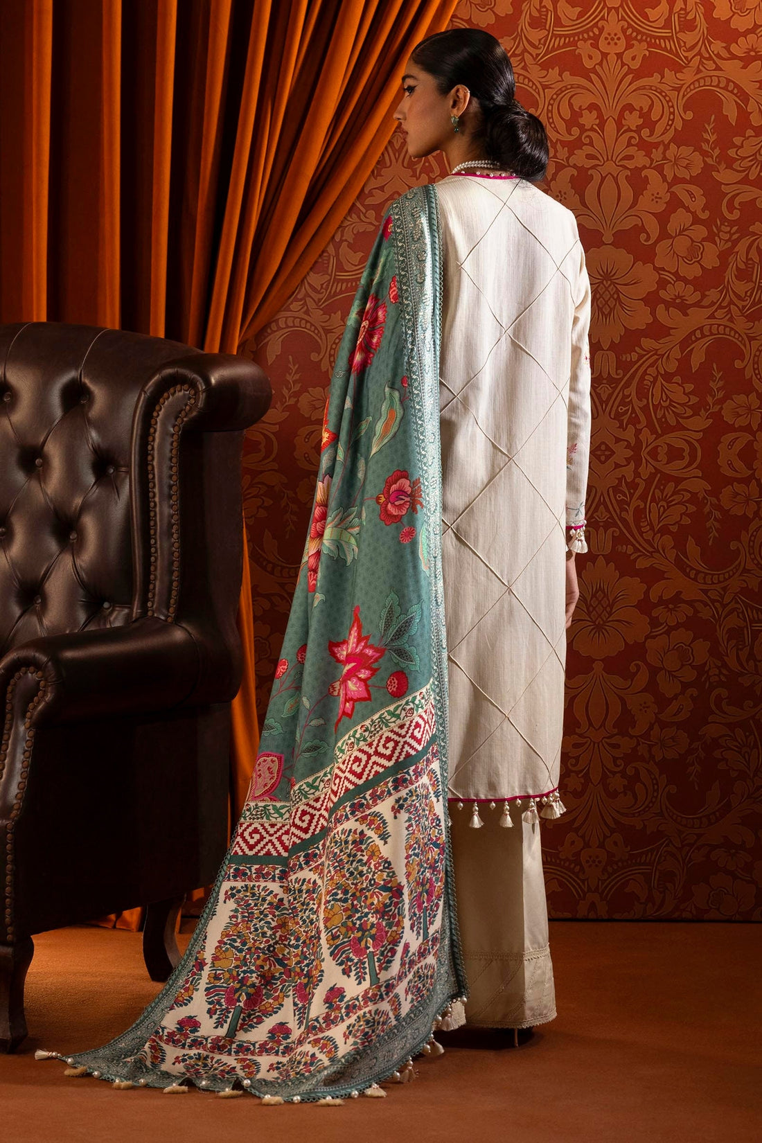 Sana Safinaz | Muzlin Winter 2024 | M243-010A-3AP by Sana Safinaz - Designer Dress - Type: Ladies Clothes - Available at Sana Yasir - 100% Original
