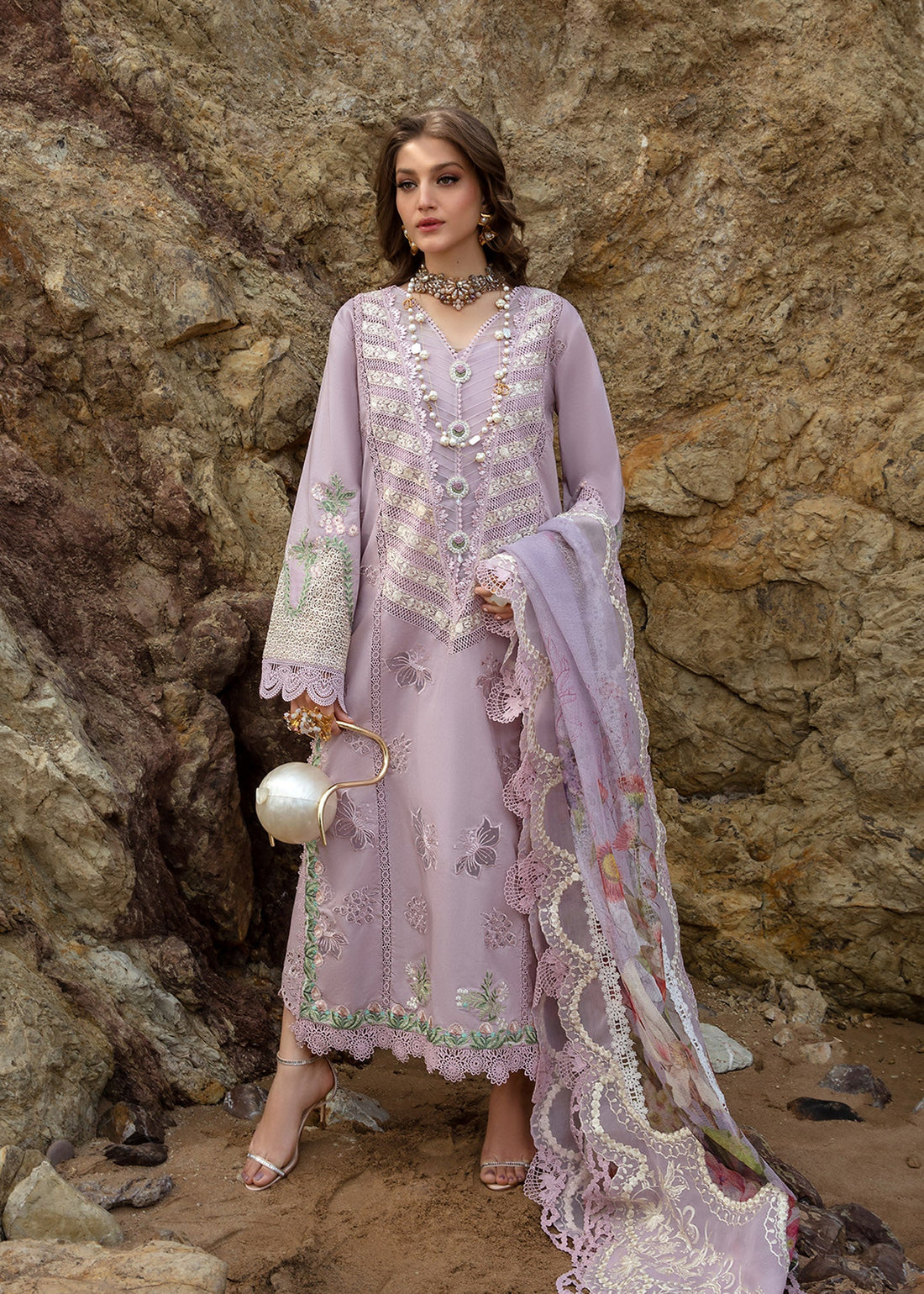 Crimson | Lawn 24 | Lillie de Jong - Amethyst by Crimson - Designer Dress - Type: Luxury - Available at Sana Yasir - 100% Original
