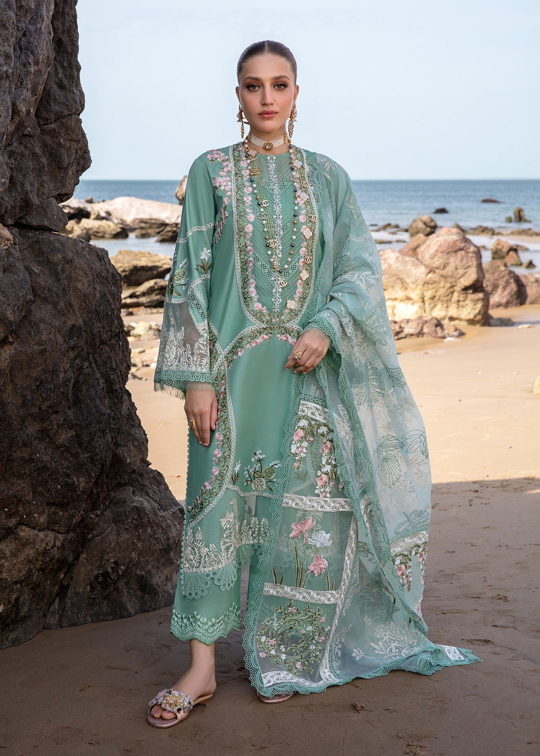 Crimson | Lawn 24 | Winds of Eden - Jade by Crimson - Designer Dress - Type: Luxury - Available at Sana Yasir - 100% Original